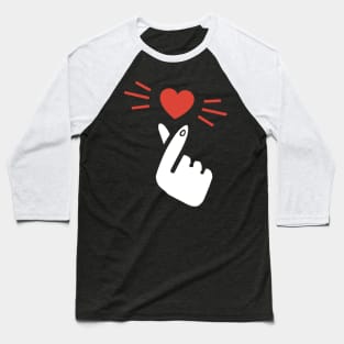 Finger Heart Kpop Songalag Hateu White Hand Baseball T-Shirt